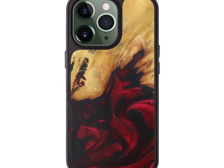 iPhone 13 Pro Wood+Resin Phone Case - Raouf (Dark Red, 586216) Supply