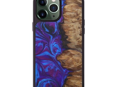 iPhone 13 Pro Max Wood+Resin Phone Case - Charlsie (Purple, 574972) Hot on Sale