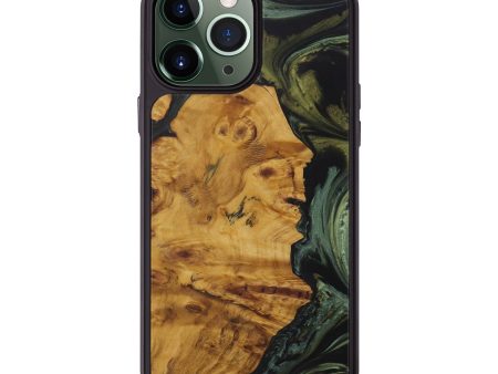 iPhone 13 Pro Max Wood+Resin Phone Case - Raju (Dark Green, 586425) Online