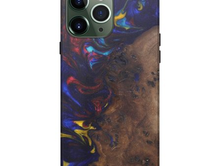 iPhone 13 Pro Max Wood+Resin Live Edge Phone Case - Birgitta (Dark Blue, 574855) Discount