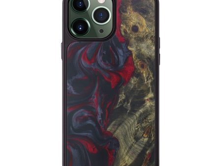 iPhone 13 Pro Max Wood+Resin Phone Case - Stateson (Dark Red, 575294) Online