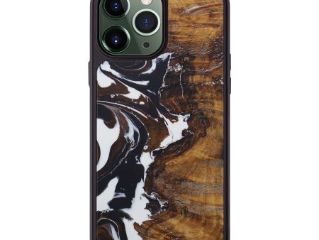 iPhone 13 Pro Max Wood+Resin Phone Case - Sherwin (Black & White, 579614) Cheap