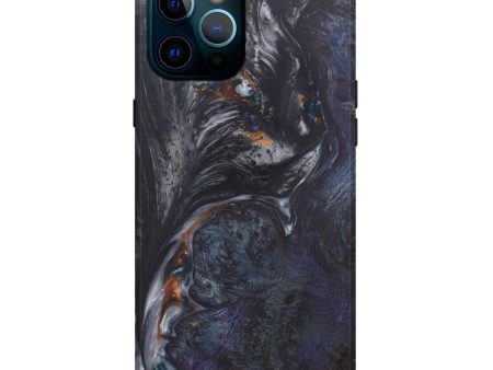 iPhone 12 Pro Max Wood+Resin Live Edge Phone Case - Christopher (Metallic, 577480) Cheap