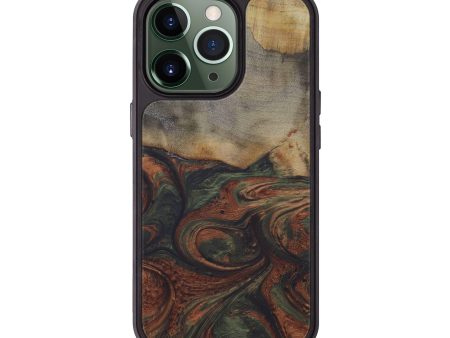 iPhone 13 Pro Wood+Resin Phone Case - Wilmont (Dark Green, 577756) on Sale