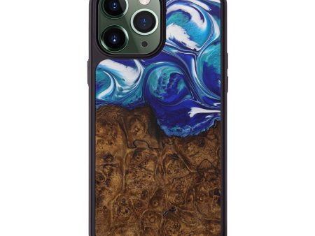 iPhone 13 Pro Max Wood+Resin Phone Case - Orlin (Dark Blue, 578518) Hot on Sale