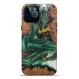 iPhone 12 Pro Max Wood+Resin Live Edge Phone Case - Cuong (Dark Green, 576807) Hot on Sale