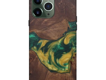 iPhone 13 Pro Max Wood+Resin Live Edge Phone Case - Ania (Dark Green, 575490) Fashion