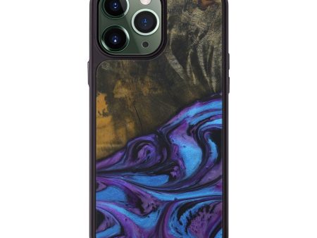 iPhone 13 Pro Max Wood+Resin Phone Case - Abie (Purple, 579307) Online Hot Sale