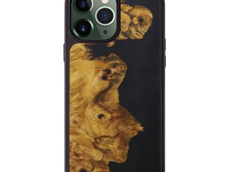 iPhone 13 Pro Max Wood+Resin Phone Case - Shoshana (Pure Black, 586362) Hot on Sale