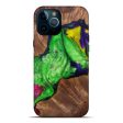 iPhone 12 Pro Max Wood+Resin Live Edge Phone Case - Jaine (Dark Green, 585612) Fashion