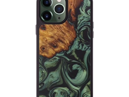 iPhone 13 Pro Max Wood+Resin Phone Case - Concepcion (Dark Green, 584963) Online now