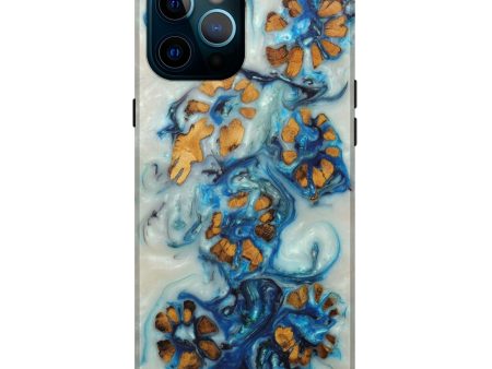 iPhone 12 Pro Max Wood+Resin Live Edge Phone Case - Rachael (Light Blue, 586739) For Discount