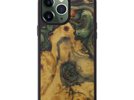 iPhone 13 Pro Max Wood+Resin Phone Case - Porfirio (Dark Green, 581378) Sale