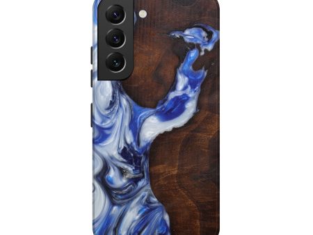 Galaxy S22 Wood+Resin Live Edge Phone Case - Trixie (Dark Blue, 586743) Online Hot Sale