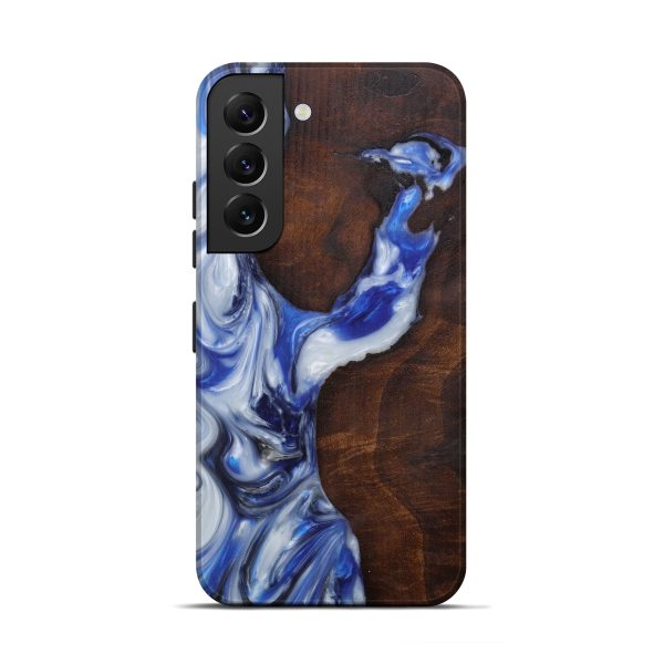 Galaxy S22 Wood+Resin Live Edge Phone Case - Trixie (Dark Blue, 586743) Online Hot Sale