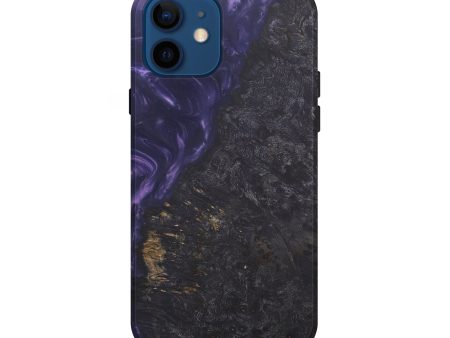 iPhone 12 Wood+Resin Live Edge Phone Case - Kast (Purple, 580678) For Sale