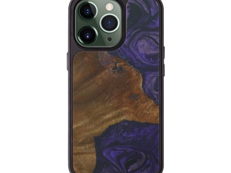 iPhone 13 Pro Wood+Resin Phone Case - Tetsuya (Purple, 574963) Sale