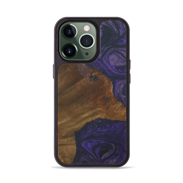 iPhone 13 Pro Wood+Resin Phone Case - Tetsuya (Purple, 574963) Sale