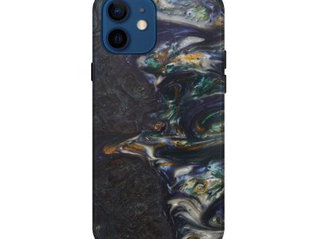 iPhone 12 Wood+Resin Live Edge Phone Case - Albrecht (Dark Blue, 576784) Discount