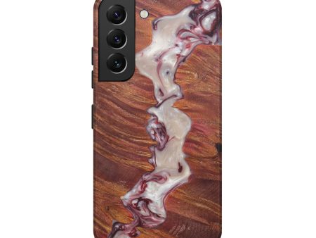 Galaxy S22 Wood+Resin Live Edge Phone Case - Lorine (Dark Red, 576790) Online