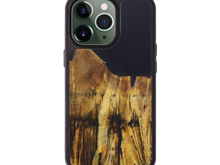 iPhone 13 Pro Wood+Resin Phone Case - Wakako (Pure Black, 574948) Discount