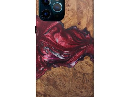 iPhone 12 Pro Max Wood+Resin Live Edge Phone Case - Ichiro (Dark Red, 579172) Online now