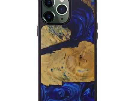 iPhone 13 Pro Max Wood+Resin Phone Case - Nolie (Dark Blue, 577878) Online Sale