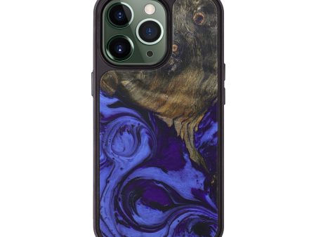 iPhone 13 Pro Wood+Resin Phone Case - Romy (Purple, 579321) For Discount