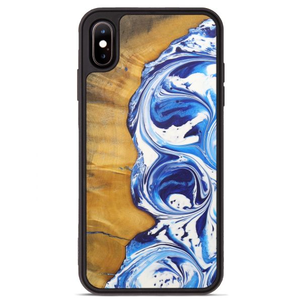 iPhone Xs Max Wood+Resin Phone Case - Ramakant (Dark Blue, 575829) Online Sale