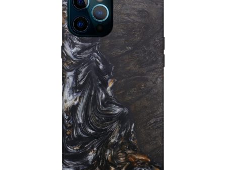 iPhone 12 Pro Max Wood+Resin Live Edge Phone Case - Sika (Metallic, 576773) Sale