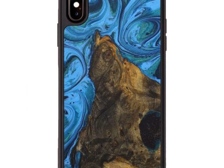 iPhone Xs Max Wood+Resin Phone Case - Olie (Light Blue, 578934) Hot on Sale