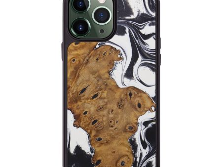 iPhone 13 Pro Max Wood+Resin Phone Case - Rajesh (Black & White, 579581) For Cheap