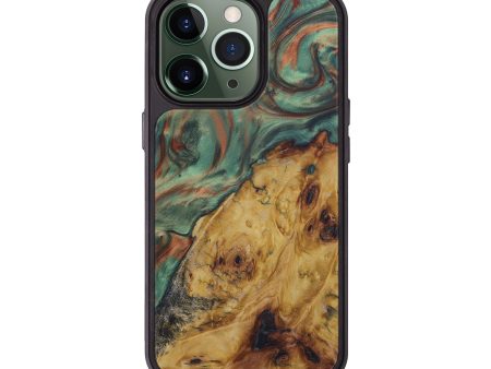 iPhone 13 Pro Wood+Resin Phone Case - Samir (Dark Green, 577335) Online Hot Sale