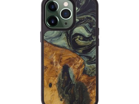 iPhone 13 Pro Wood+Resin Phone Case - Tap (Dark Green, 577325) Discount