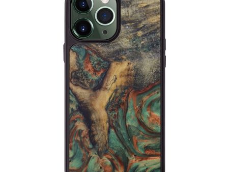 iPhone 13 Pro Max Wood+Resin Phone Case - Wing (Dark Green, 577334) Supply