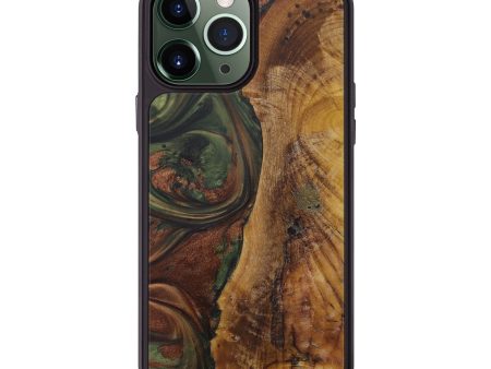 iPhone 13 Pro Max Wood+Resin Phone Case - Rochelle (Dark Green, 577385) Online now