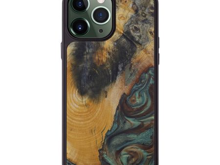 iPhone 13 Pro Max Wood+Resin Phone Case - Erinn (Dark Green, 577432) Supply