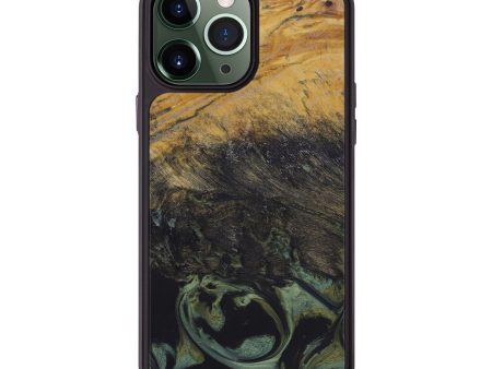 iPhone 13 Pro Max Wood+Resin Phone Case - Matt (Dark Green, 577445) Online Hot Sale