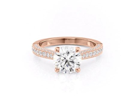 The Catherine Set With A 5 Carat Round Moissanite on Sale