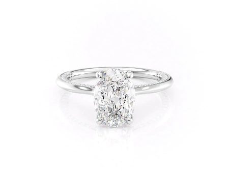 The Claire Set With A 3.5 Carat Oval Moissanite Fashion