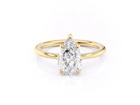 The Claire Set With A 4 Carat Pear Moissanite Sale