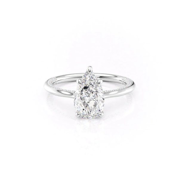 The Claire Set With A 2 Carat Pear Moissanite Online now