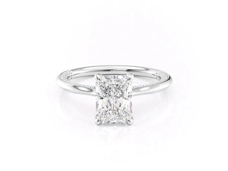 The Claire Set With A 4 Carat Radiant Moissanite Online Sale