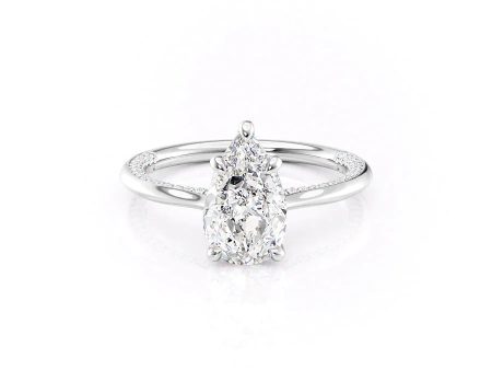 The Claire Set With A 4.5 Carat Pear Moissanite Online Sale