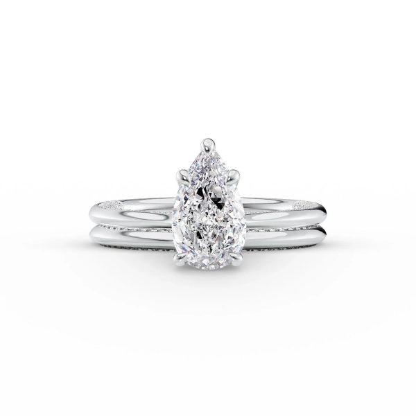 The Claire Set With A 2 Carat Pear Moissanite Online now