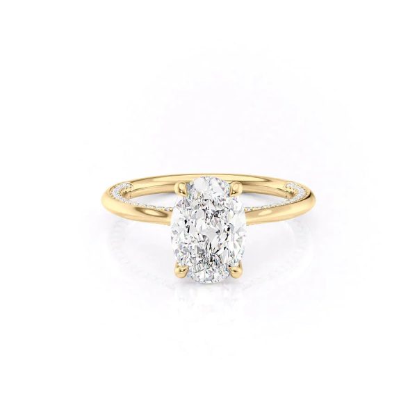 The Claire Set With A 2 Carat Oval Moissanite Online Sale