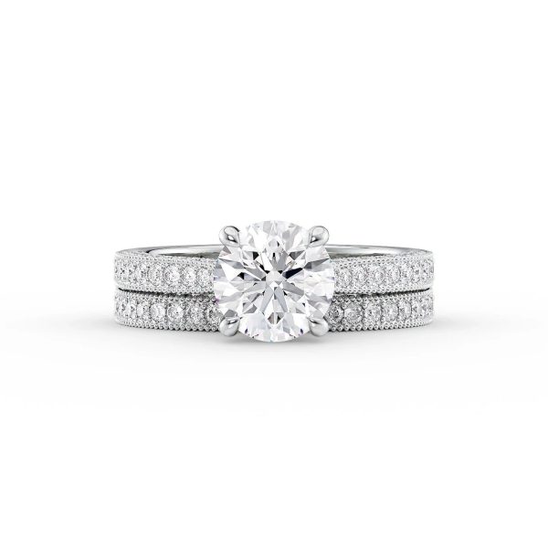 The Catherine Set With A 1 Carat Round Moissanite For Discount