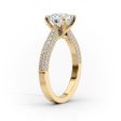 The Catherine Set With A 3 Carat Round Moissanite Online Hot Sale