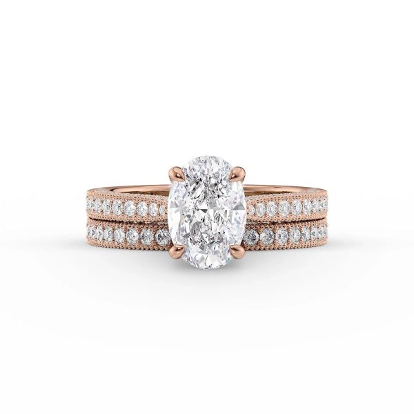 The Catherine Set With A 1.5 Carat Oval Moissanite Supply