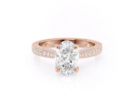 The Catherine Set With A 1.5 Carat Oval Moissanite Supply